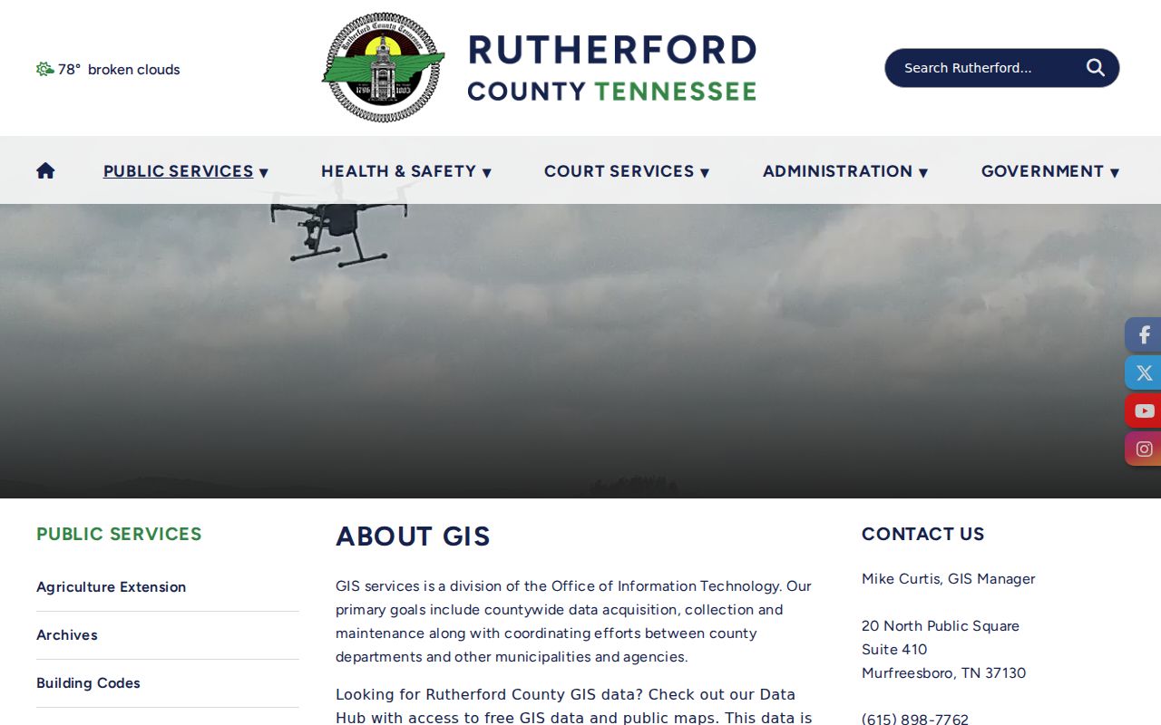 Rutherford County people search using the GIS map and Data Hub