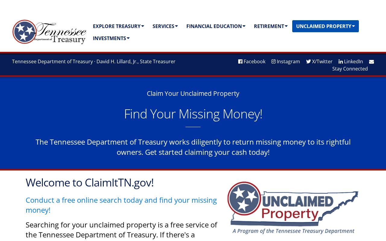 Rutherford County public records research through Tennessee unclaimed property search
